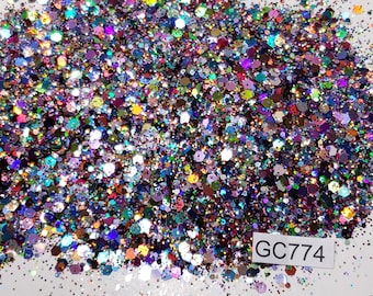Hexagon Mix Small Polyester Glitter Tumblers Nails Craft Art Resin Slime Holographic Holo Opaque Festival GC774
