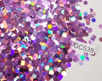 Love Spell Hexagon Chunky Polyester Glitter Holographic Tumblers Nails Craft Art Resin Slime Holo Opaque 3mm 0.125 Festival GC539