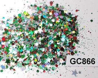 Mezcla de poliéster purpurina vasos clavos artesanía arte resina forma holográfica opaca bling festival body party confeti GC866