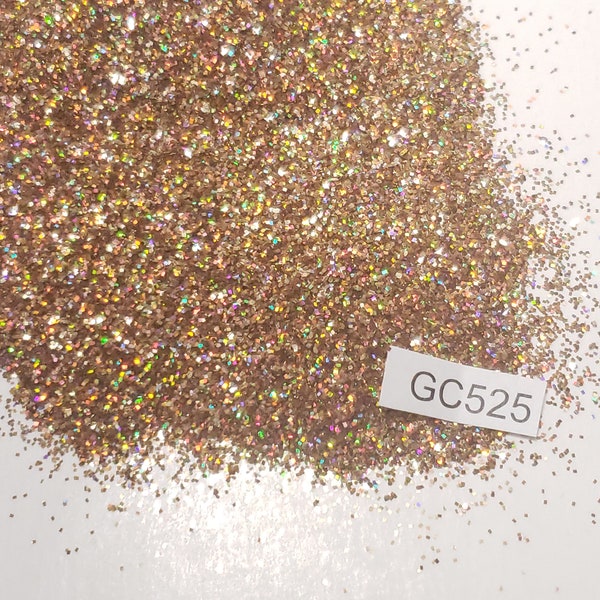 Champagne Pop Square Extra Fine Polyester Holo Glitter Holographic Tumblers Nails Craft Art Resin Slime 0.015 0.4mm Opaque Festival GC525