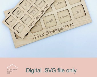 Scavenger hunt SVG digital file -  for laser cutters