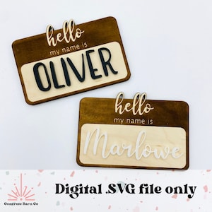 Namensschild SVG digitale Datei - Geburtsanzeige