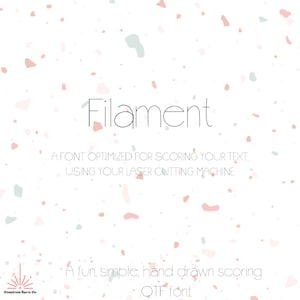 FIlament Font - Single line font, a Laser Font, Cricut Fonts, Monoline Font, Fonts for Silhouette, Procreate Font, Scoring font
