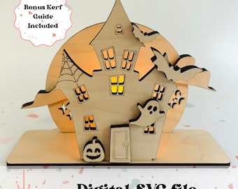Halloween DIY paint kit - SVG digital file - Haunted house
