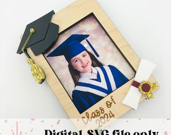 Magnetic photo frame - SVG digital file - Graduation
