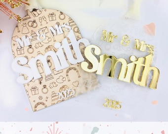 Wedding Christmas Ornament - Personalized Christmas tree Ornament - SVG digital cut file - Commercial use