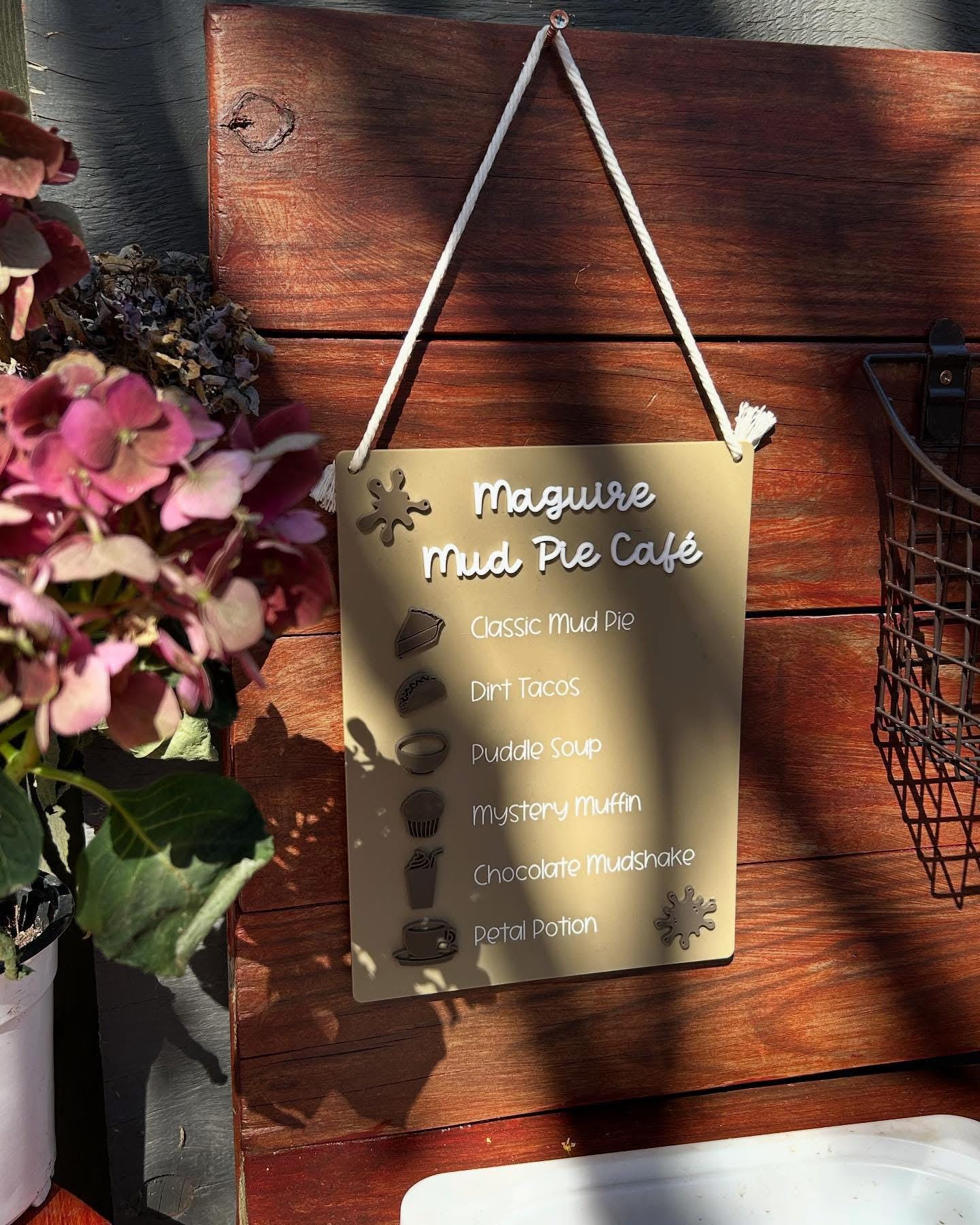 Mud Kitchen Menu - Cafe Sign - SVG Digital Cutting File - Kid's Outdoor ...