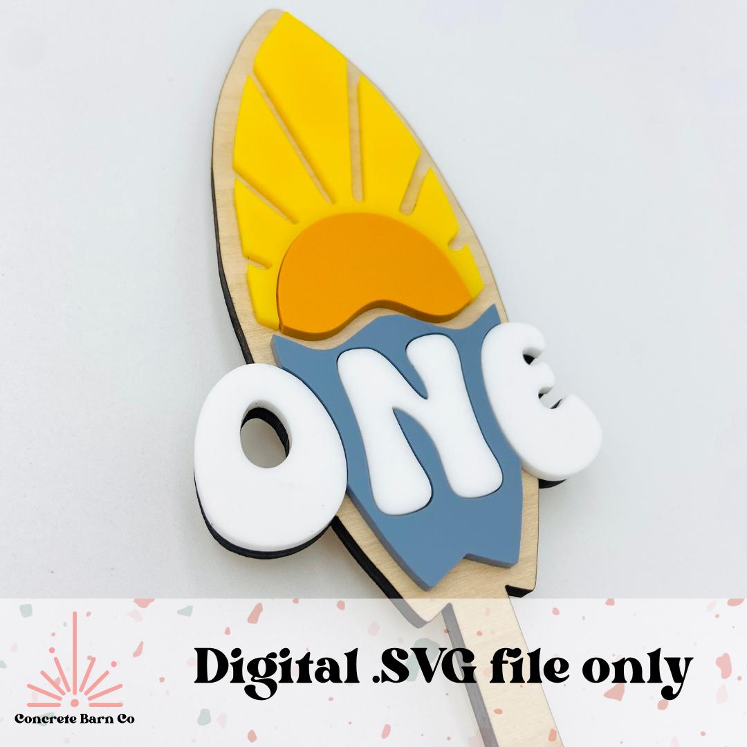 Surf Nursery Bundle - SVG Digital Files - Decor - Birth Announcement ...