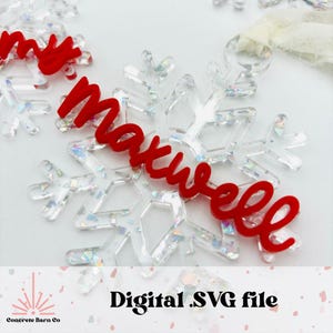 Snowflake Christmas tree Ornament  - SVG digital cut file - Acrylic