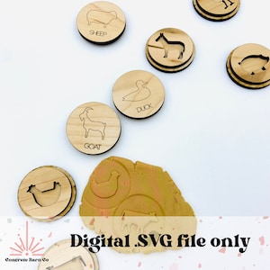 Knetmasse Stempel - Digitale Datei SVG - Bauernhof Tiere