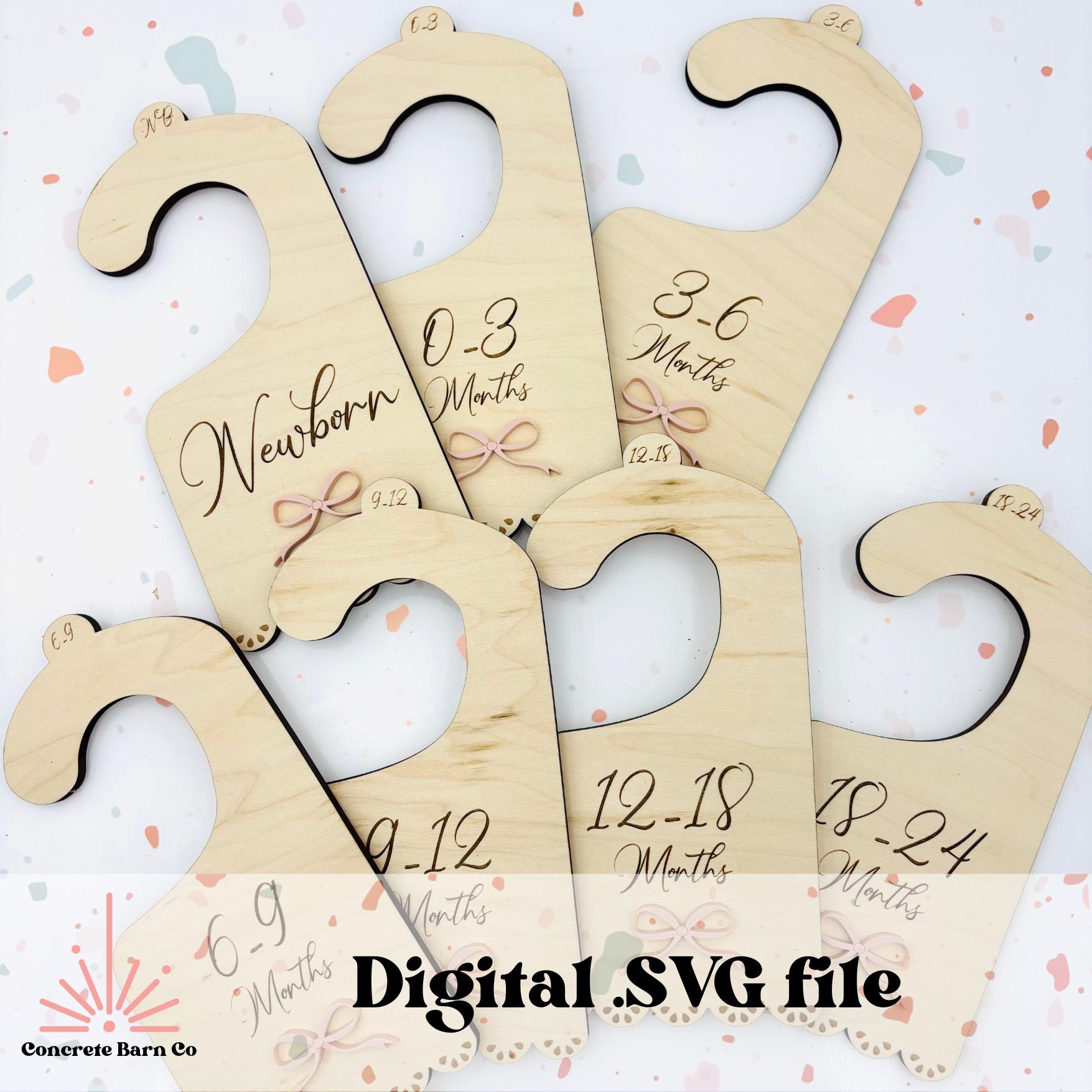 Acrylic Bow Baby Keepsake Bundle - SVG Digital Files -monthly ...