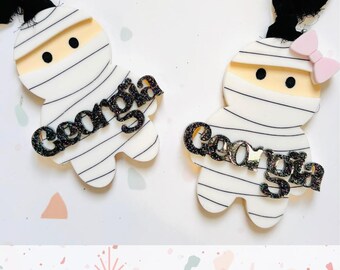 Halloween boo basket Tag - Mummy Halloween gift tag - SVG digital file