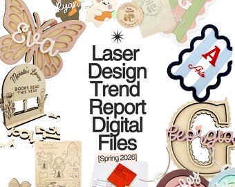 Spring 2026 Trends SVG File Bundle - 9 laser ready designs