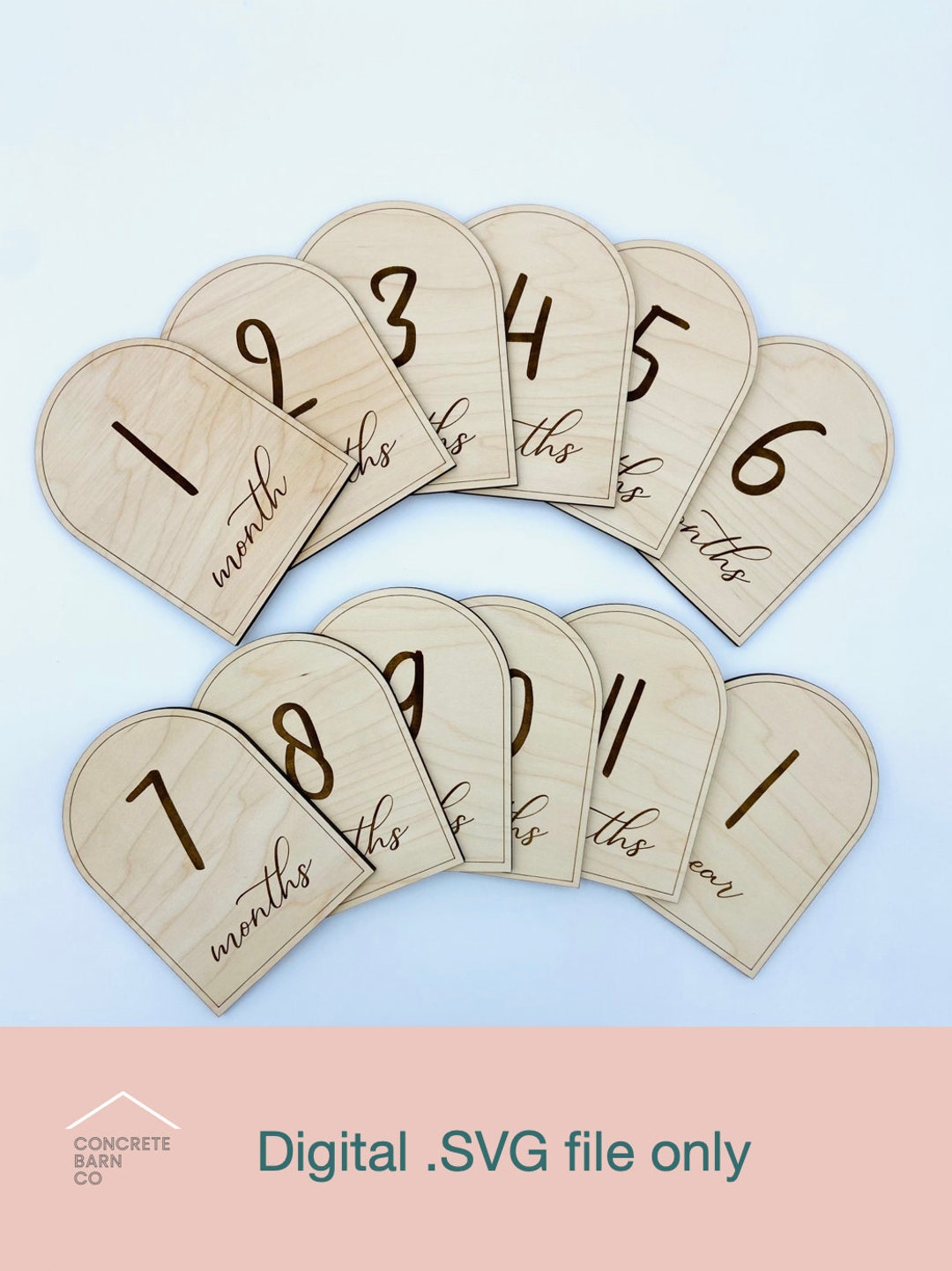 Milestones SVG Digital File - Arch Style for Laser Cutters - Etsy