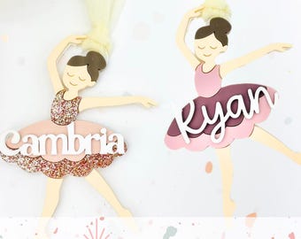 Ballerina - Personalized Christmas tree Ornament - SVG digital cut file - Commercial use