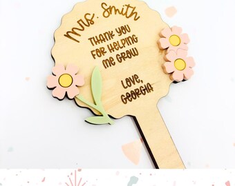 Teacher Plant Stake - SVG digital cut file - Personalized Educator gift