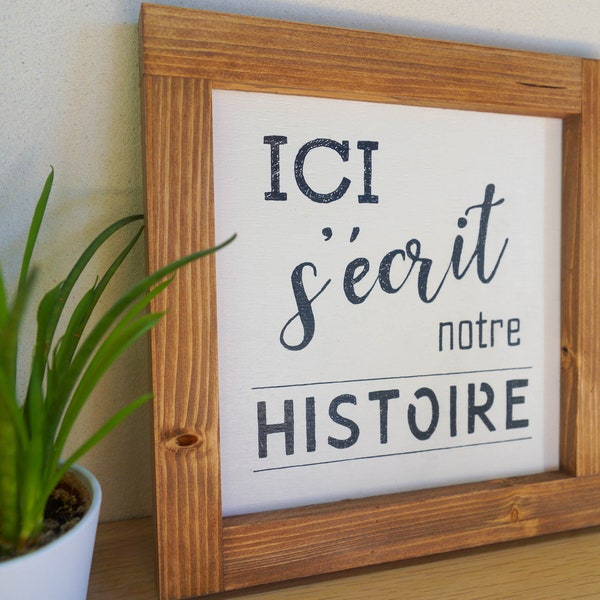 Tableau style farmhouse – Ici s’écrit notre histoire