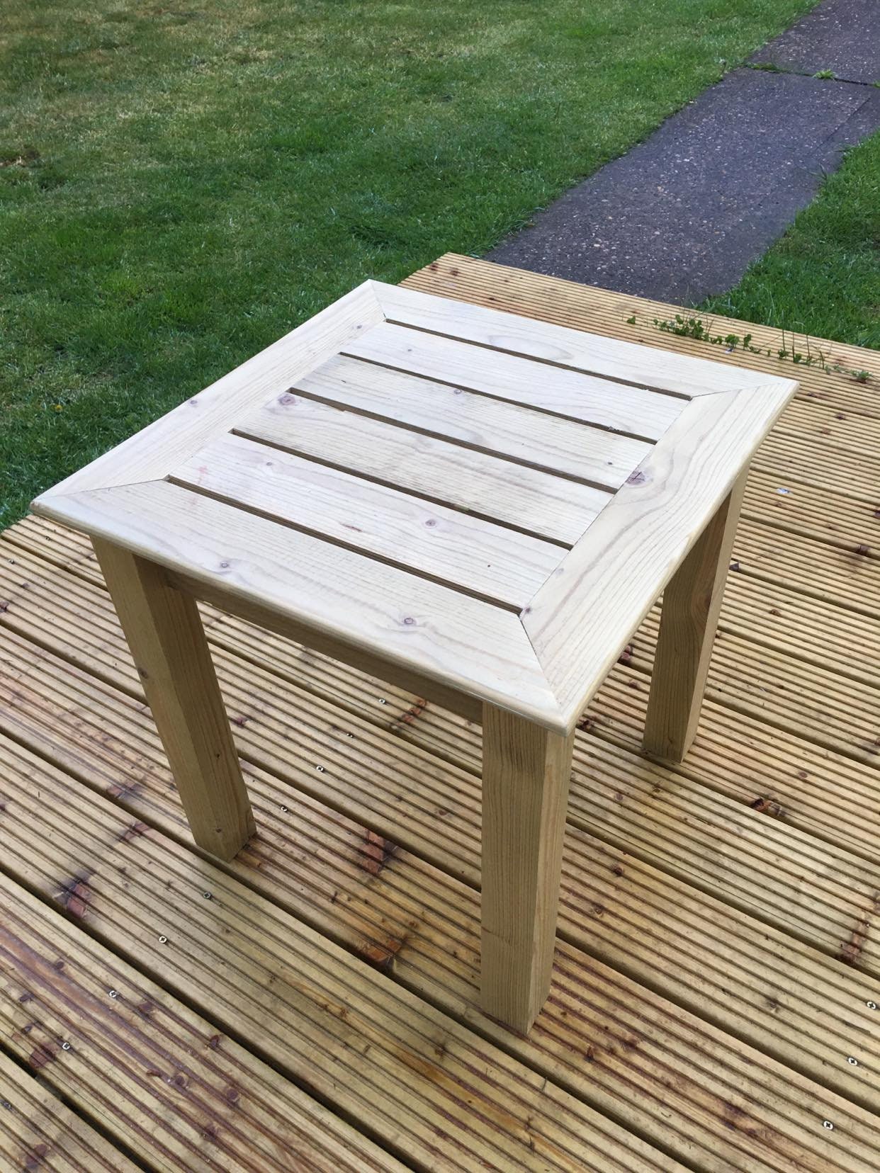 Small Wooden Garden Table Etsy