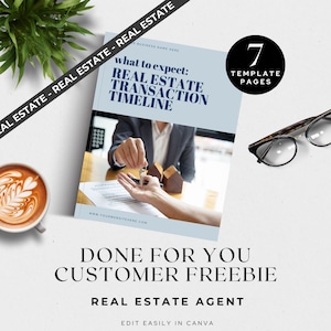 Bienes raíces hechos para usted Lead Magnet Realtor Plantilla gratuita Cronología de transacciones Agencia inmobiliaria Editar en Canva Carta de EE. UU.