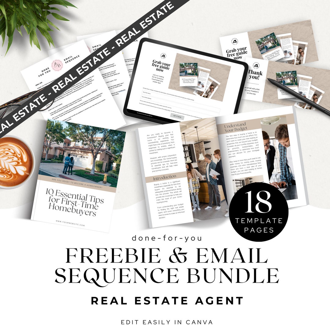 Real Estate Agent Freebie Template Bundle, Lead Magnet, Email Welcome ...