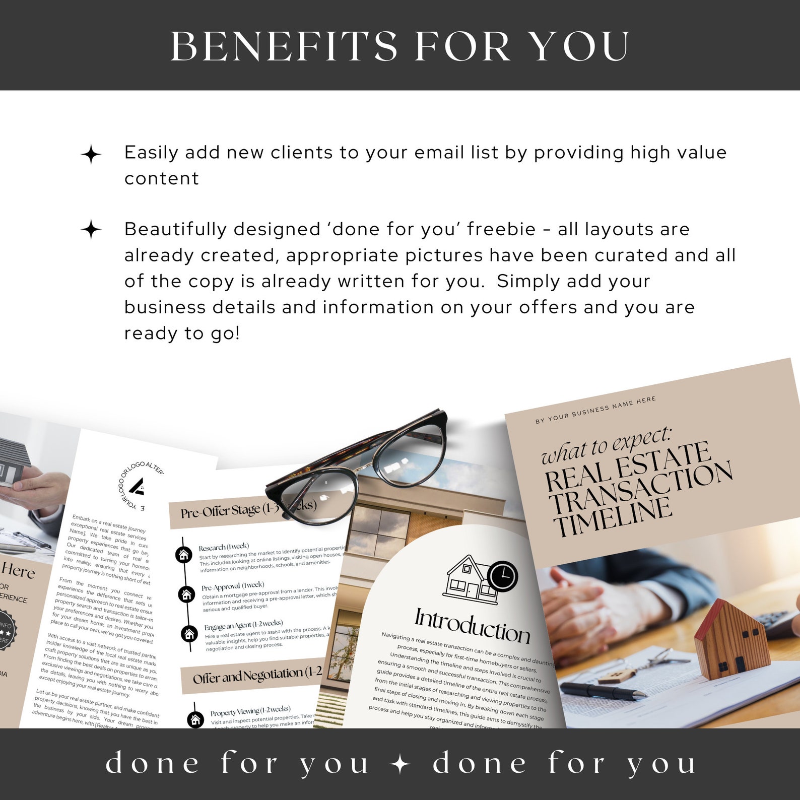 Real Estate Agent Freebie Template Done for You Lead Magnet Transaction ...