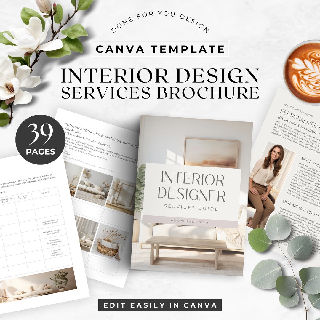 Interior Design Services Brochure Template, New Client Onboarding ...