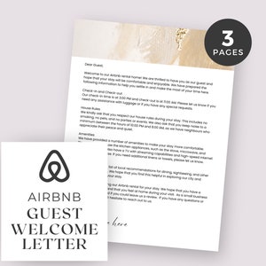 Carta de bienvenida de AirBNB Información neutral para huéspedes Plantilla de Canva Guía de alquiler de VRBO para vacaciones Reglas y consejos de la casa CL14