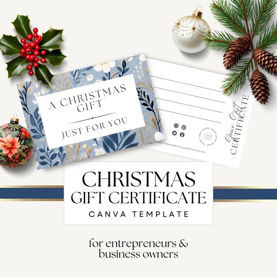 Plantilla De Tarjeta De Regalo Navideña