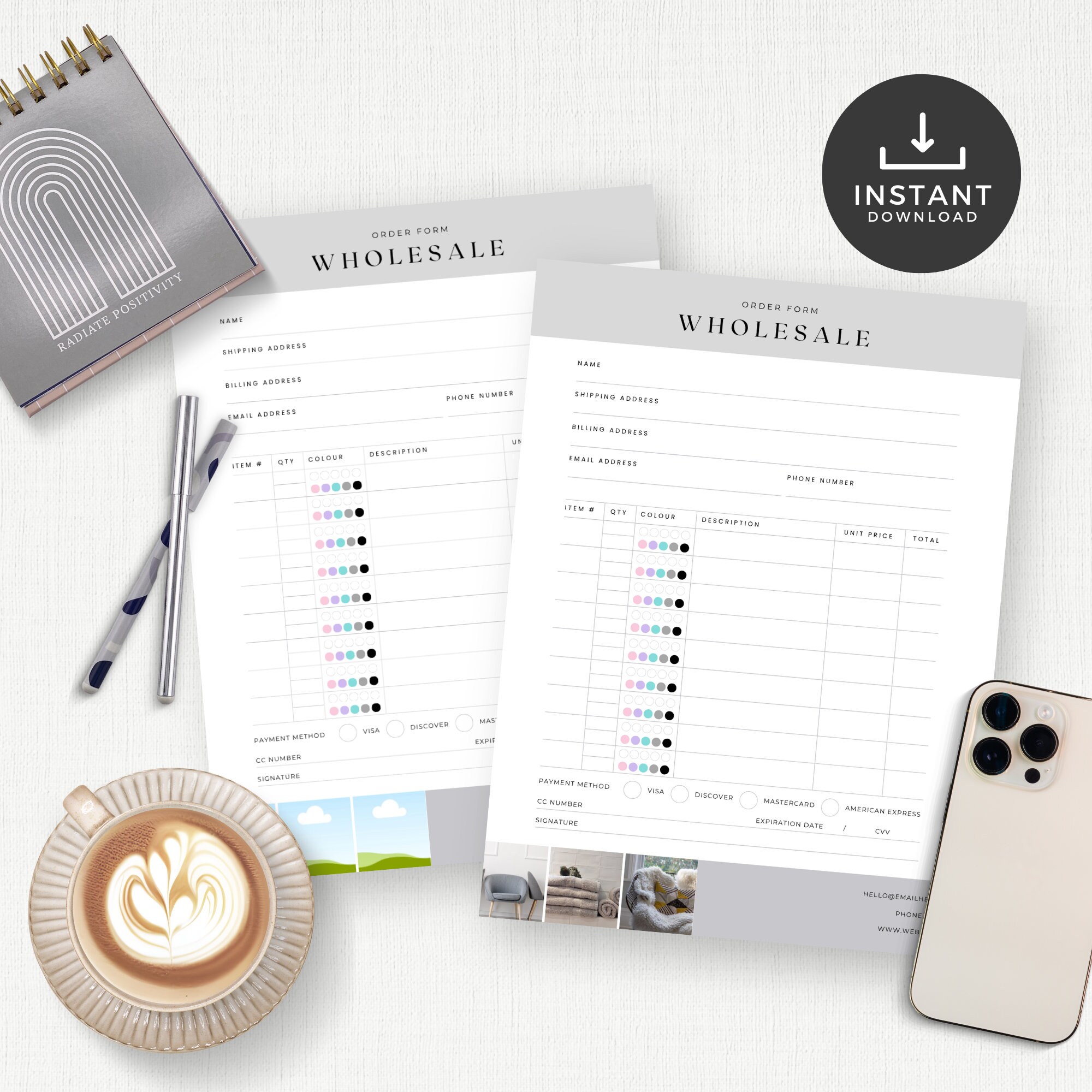Wholesale Order Form Canva Template, Customizable to Your Small ...