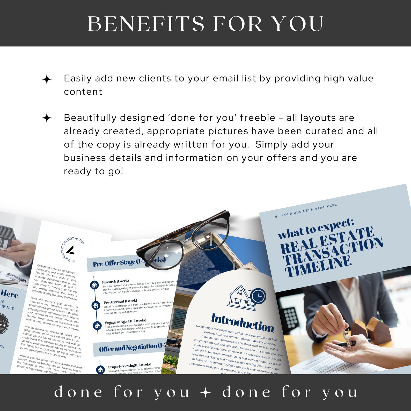 Real Estate Done for You Lead Magnet Realtor Freebie Template ...