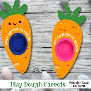 Knetmasse Ostern Karotte Digitales Papier Karten | Nicht-Süßigkeiten Schule Kid Kindergarten Klassenzimmer Gunst Börse Bunny Farm Mini Play-Doh