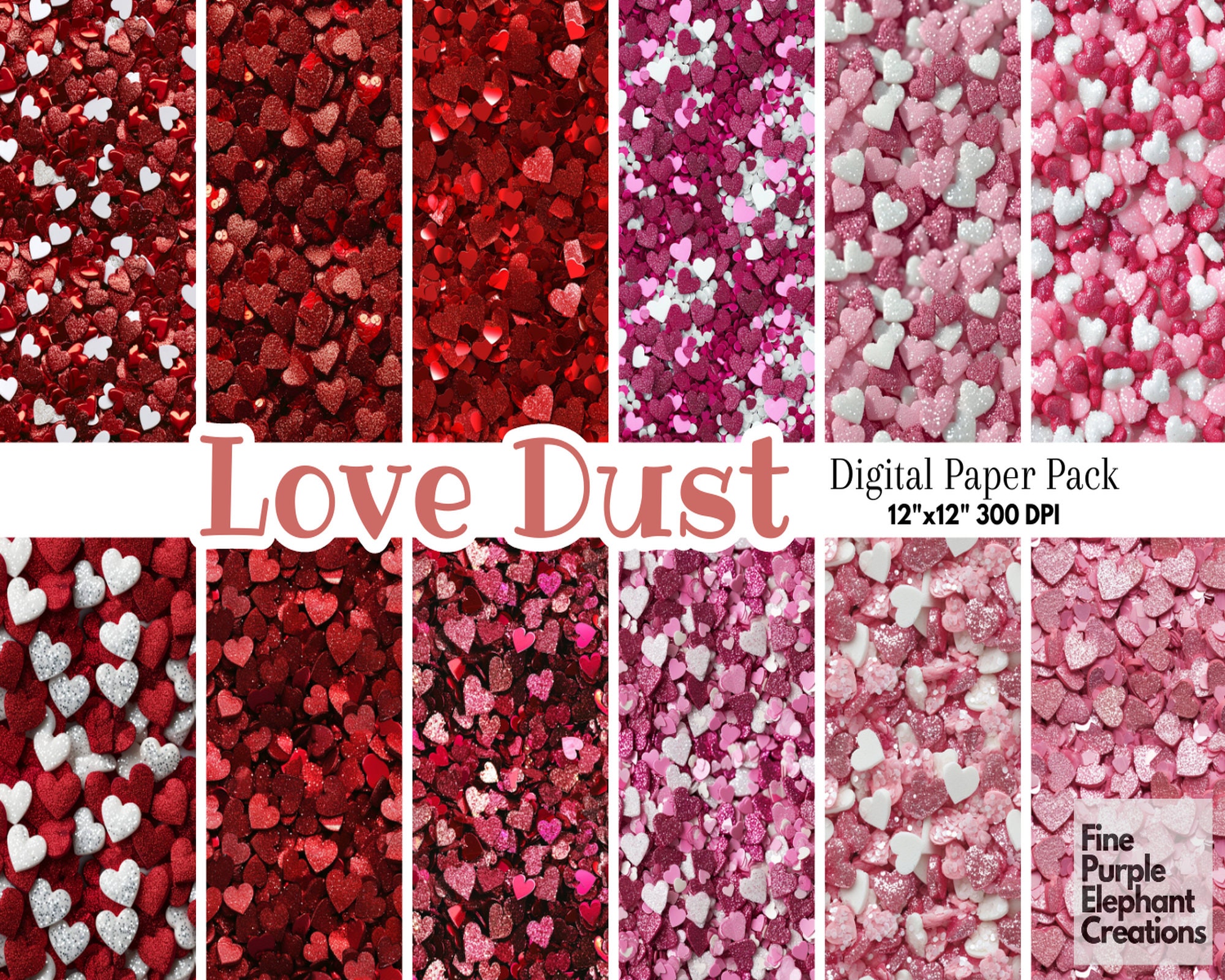 Pink Glitter Digital Paper, Valentine's Day Paper, Hot Pink Glitter  Texture, Scrapbooking Digital Paper, Glamour Backgrounds, Commercial Use