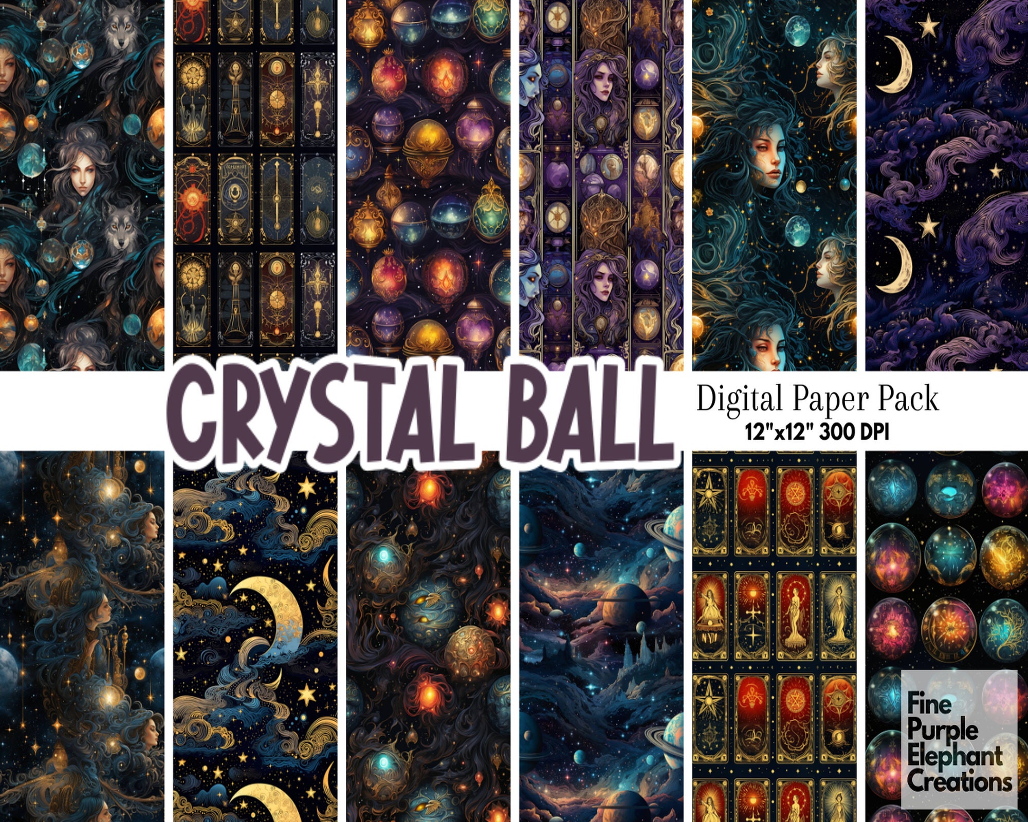 Fortune Teller Digital Paper Magic Sublimation HD Taro - Etsy