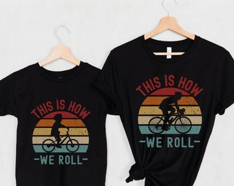 Dad and Son Matching Bike Shirts, Father Son Matching Bike Shirt, Dad Daughter Matching, Dad and Baby Matching Shirt, Father Son Cycling Tee
