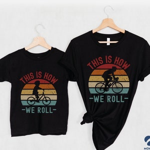Dad and Son Matching Bike Shirts, Father Son Matching Bike Shirt, Dad Daughter Matching, Dad and Baby Matching Shirt, Father Son Cycling Tee