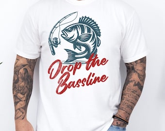 Grappig visserijshirt zeebaarsvissen T-shirts voor mannen T-shirt vissen cadeaus voor mannen vissershirt Vaderdagcadeau voor papa