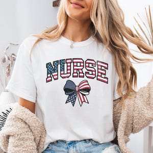 4th of July Nurse Shirt Fourth of July Nurse Tee for Registered Nurse Gift Patriotic Nurse t shirt American Nurse 4th of July tee shirt
