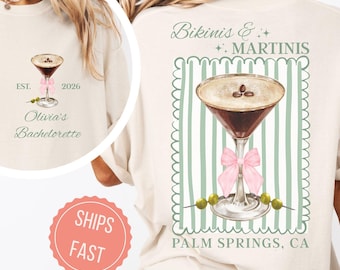 Bikinis und Martinis Bachelorette Party Shirt Strand Bachelorette Party Tshirt Martini und Bikini Bach Party Shirts Küsten Bachelorette Tee
