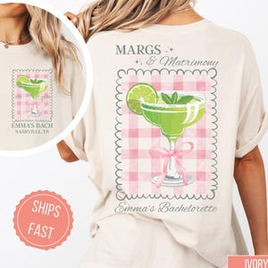 Custom Margs and Matrimony Bachelorette Shirts Magarita Bachelorette Party Shirts Tequila Bachelorette Pary t shirt Mexico Bachelorette Tee