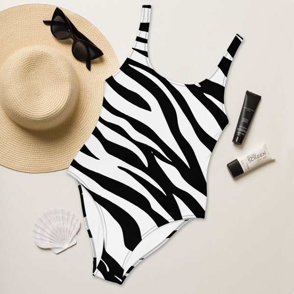 Zebra Bathing Suit Etsy