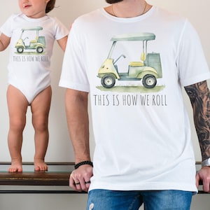 Dad and Son Matching Golf Shirts for Father and Son Golf T shirts Dad Daughter Matching Golf Tees for Dad and Baby Matching Golf Shirts