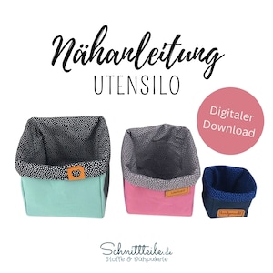 Instrucciones de costura Utensilo | Cestas de costura de libros electrónicos | Regalo de Pascua hecho a mano | Patrón de costura de cesta de Pascua | Descarga digital