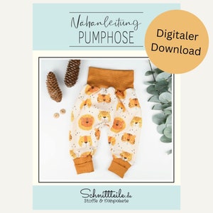 Sewing pattern pump pants size. 50-80 | eBook sewing baby pants | Children's clothing handmade | Sewing instructions for children's trousers | Digital Download