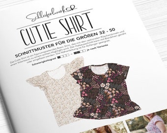 Paper sewing pattern Schleiferlwerk - Cutie Shirt Women | Tshirt sewing instructions for women | Sewing a t-shirt