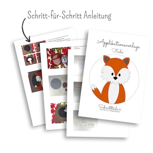 Fox applique template | Instructions for applique | Sewing for children | Doodle applique | Sewing for babies | Autumn