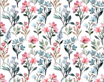 Eden’s Garden organic jersey - Reeby | Fabric for children | Sold by the meter | Cotton fabric with flowers | Stretchy fabric | In-house production