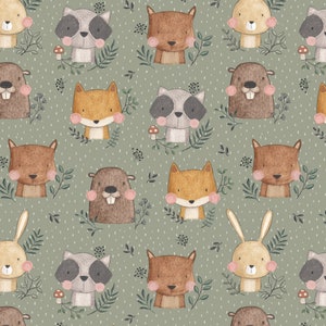 Jersey (Bio) Forest Animals - Eigenproduktion | Stoff für Kinder | Meterware | Kinderstoff | Kinderkleidung nähen