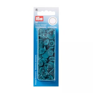 Prym Color Snaps Druckknöpfe 8 Farben 12,4mm 30 Stück dunkeltürkis