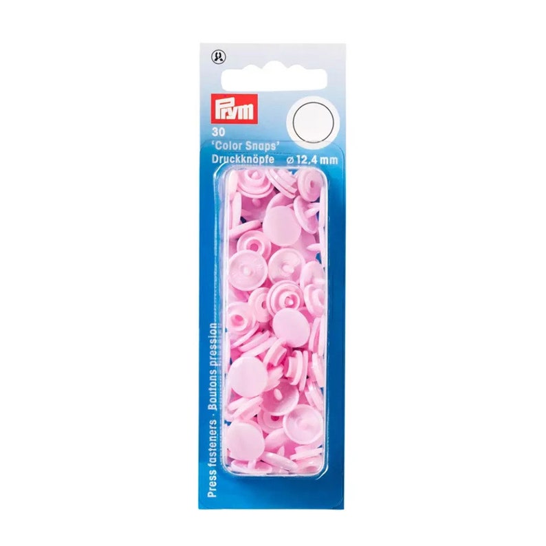 Prym Color Snaps Druckknöpfe 8 Farben 12,4mm 30 Stück Rosa