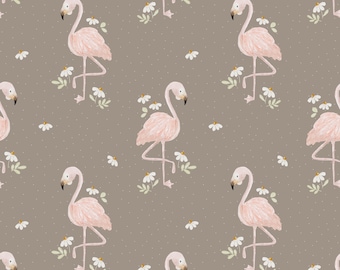 Jersey (organic) Flamingo - own production | Fabric for children | Sold by the meter | Children's fabric | Sewing children's clothing